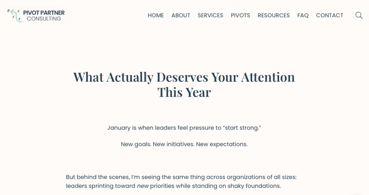 What Actually Deserves Your Attention This Year